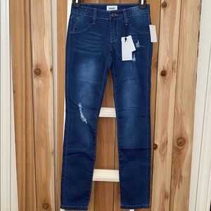 Hudson Medium Ink Wash Skinny Jeans